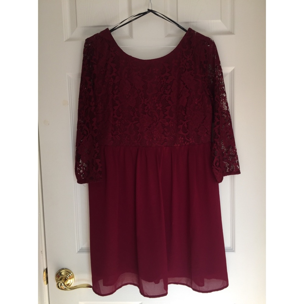 Burgundy dress Forever 21